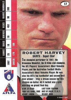 1998 Select AFL Signature Series #17 Robert Harvey Back